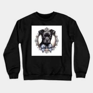 Black Staffy Crewneck Sweatshirt